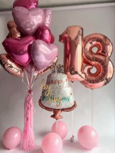 Блискучі кульки на 18-річчя для дівчини