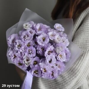 Букет із 29 лавандових еустом