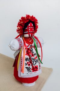 Лялька мотанка традиційний український оберіг ручної роботи червона