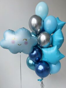 Комплект повітряних кульок з хмаринкою