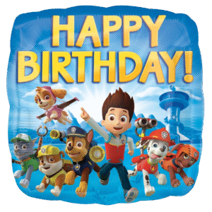 Фольгована куля щенячий Патруль Happy birthday