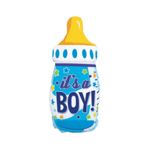 Фольгована повітряна кулька у формі пляшечки “It’s a BOY!”
