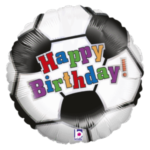 Фольгована куля футбольний мʼяч Happy birthday