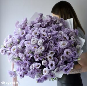 Великий букет 49 бузкових еустом